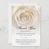 サンキューバラフローラ葬儀フォト悔やみや弔慰悲しみ サンキューカード (正面)