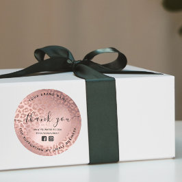 サンキューバラ金ゴールドアニマルプリント ラウンドシール