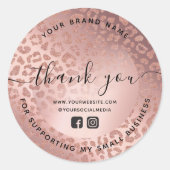 サンキューバラ金ゴールドアニマルプリント ラウンドシール (正面)