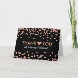 サンキューバラ金ゴールドグリッター紙吹雪ブラック サンキューカード