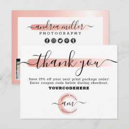 サンキューバラ金ゴールドミニマルマーケティング写真 ポストカード