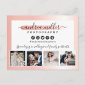 サンキューバラ金ゴールドミニマルマーケティング写真 ポストカード (裏面)