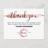 サンキューバラ金ゴールドミニマルマーケティング写真 ポストカード (正面)