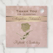 サンキューバラ金ゴールド50誕生日 フェイバータグ (裏面)