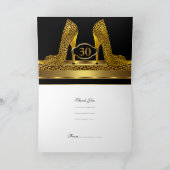 サンキューバースデーパーティーお祝いヒョウ サンキューカード (内部)