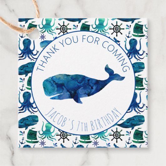 サンキューバースデーパーティーマリンクジラ航海の フェイバータグ (正面)