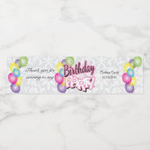 サンキューバースデーパーティー – Pink ペットボトルラベル (シングルラベル)