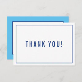 サンキューバーモダン(ユダヤ教の)バル・ミツバーシンプル青王室の色 サンキューカード