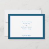 サンキューバーモダン（ユダヤ教の）バル・ミツバー星ボーイデニムブルー サンキューカード (裏面)