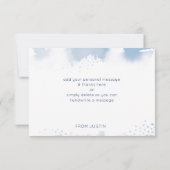 サンキューバーモダン（ユダヤ教の）バル・ミツバー星青色 サンキューカード (裏面)