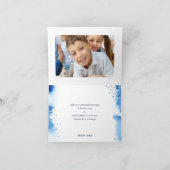 サンキューバーモダン（ユダヤ教の）バル・ミツバー濃絵を描青 サンキューカード (内部)