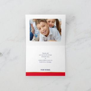 サンキューバーモダン（ユダヤ教の）バル・ミツバー赤金ゴールド書道 サンキューカード