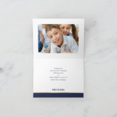 サンキューバーモダン(ユダヤ教の)バル・ミツバー金ゴールド名書道 サンキューカード (内部)