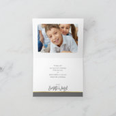 サンキューバーモダン（ユダヤ教の）バル・ミツバー金ゴールド名書道 サンキューカード (内部)