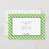 サンキューバーモダン(ユダヤ教の)バル・ミツバーNFLグリーンネイビーブルー サンキューカード (裏面)