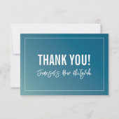 サンキューバー（ユダヤ教の）バル・ミツバーブルーミントモダングラデーション サンキューカード (正面)