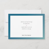 サンキューバー（ユダヤ教の）バル・ミツバーブルーミントモダングラデーション サンキューカード (裏面)