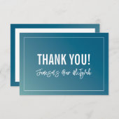 サンキューバー（ユダヤ教の）バル・ミツバーブルーミントモダングラデーション サンキューカード (正面/裏面)