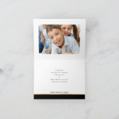 サンキューバー（ユダヤ教の）バル・ミツバー金ゴールドスターのダビッドブラック サンキューカード (内部)