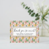 サンキューパイナップル&ハイビスカスフラワーウォーター色 ポストカード (スタンド正面)