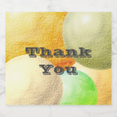 サンキューパステルサークルカラフル評価 ビールラベル (シングルラベル)