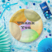 サンキューパステルサークルパーティー鑑賞 ペーパープレート (パーティー)