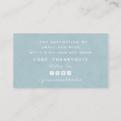 サンキューパステルライトブルーニュートラルシェード割引 名刺 (裏面)