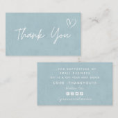 サンキューパステルライトブルーニュートラルシェード割引 名刺 (正面/裏面)