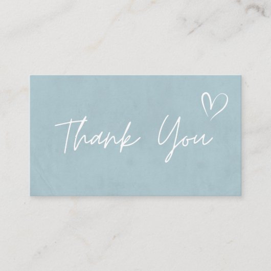 サンキューパステルライトブルーニュートラルシェード割引 名刺 (正面)