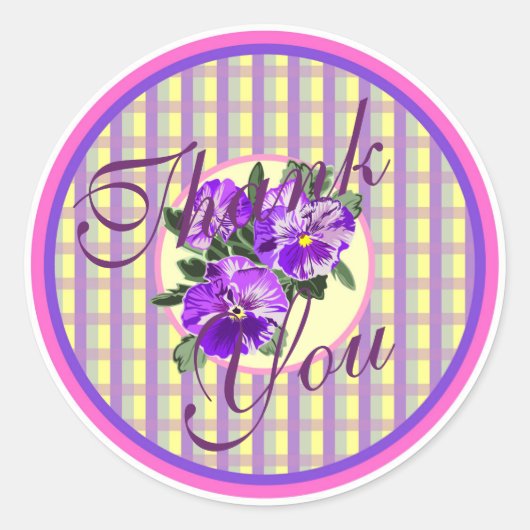 サンキューパンシーヴィンテージシール ラウンドシール (正面)