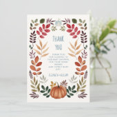 サンキューパンプキン秋ベビーシャワー サンキューカード (スタンド正面)