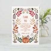サンキューパンプキン秋ベビーシャワー サンキューカード (スタンド正面)