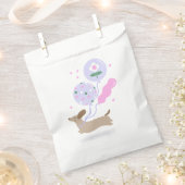 サンキューパーソナライズされた誕生日ダックスシュントパーティー フェイバーバッグ (クリップ留めされた状態)