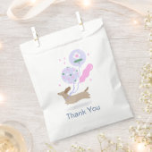 サンキューパーソナライズされた誕生日ダックスシュントパーティー フェイバーバッグ (クリップ留めされた状態)