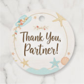 サンキューパートナーウェスタンをテーマにしたメッセージカード フェイバータグ (裏面)