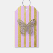 サンキューパープルと金ゴールド結婚のギフトラベル ギフトタグ (裏面)