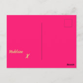 サンキュービジネスピンク金ゴールドパーソナル ポストカード (裏面)