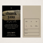 サンキュービジネスフェイク金ゴールドブラシつるラベル (正面&裏面)