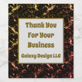 サンキュービジネスメタリック金ゴールドプロフェッショナル ワインラベル (シングルラベル)