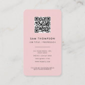 サンキュービジネスロゴ赤面ピンク割引カード 名刺 (裏面)