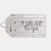 サンキュービーチイウッドティール(緑がかった色)コーラルギフトラベル ギフトタグ (裏面横)