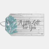 サンキュービーチイウッドティール(緑がかった色)コーラルギフトラベル ギフトタグ (裏面横)