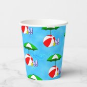 サンキュービーチボールプール傘パーティー 紙コップ (裏面)