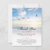 サンキュービーチ海葬儀フォト悔やみや弔慰悲しみ サンキューカード (正面)