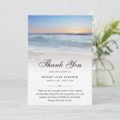 サンキュービーチ葬儀フォト悔やみや弔慰悲しみ サンキューカード (スタンド正面)