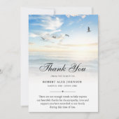 サンキュービーチ葬儀フォト悔やみや弔慰悲しみ サンキューカード (正面)