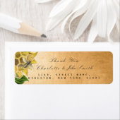 サンキュービーヒマワリ金ゴールド差出人住所 ラベル (インサイチュ)