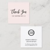 サンキューピエレガントッモダンクスクエアビジネスカード スクエア名刺 (正面/裏面)