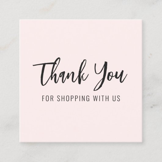 サンキューピエレガントッモダンクスクエアビジネスカード スクエア名刺 (正面)