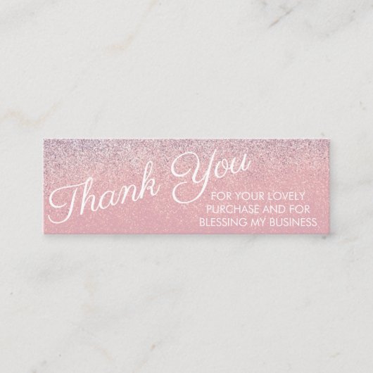 サンキューピフェイクンクとパープルスパークリーグリッター スキニー名刺 (正面)